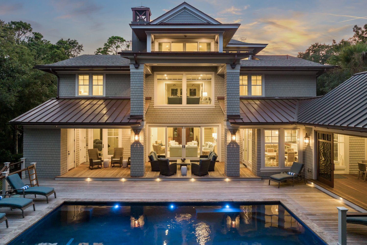 Pool at dusk · Charleston